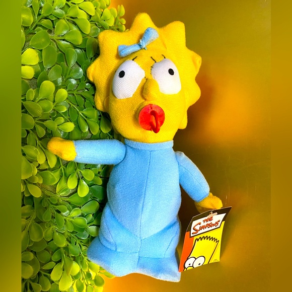 THE SIMPSONS VTG 2005 20th CENTURY FOX MAGGIE SIMPSON ATTACHED TAGS & LISA PLUSH - Picture 2 of 16